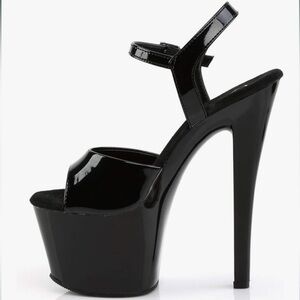 (Black) Pleaser Shoes 7 Inch Platform Heels